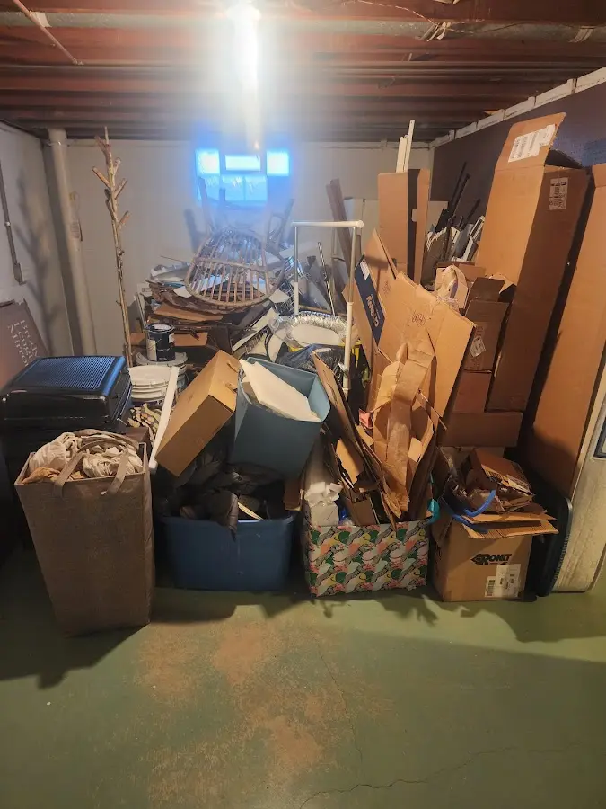 Roll-off dumpster container at job site for Yard Waste Dumpster Rental in Deerfield